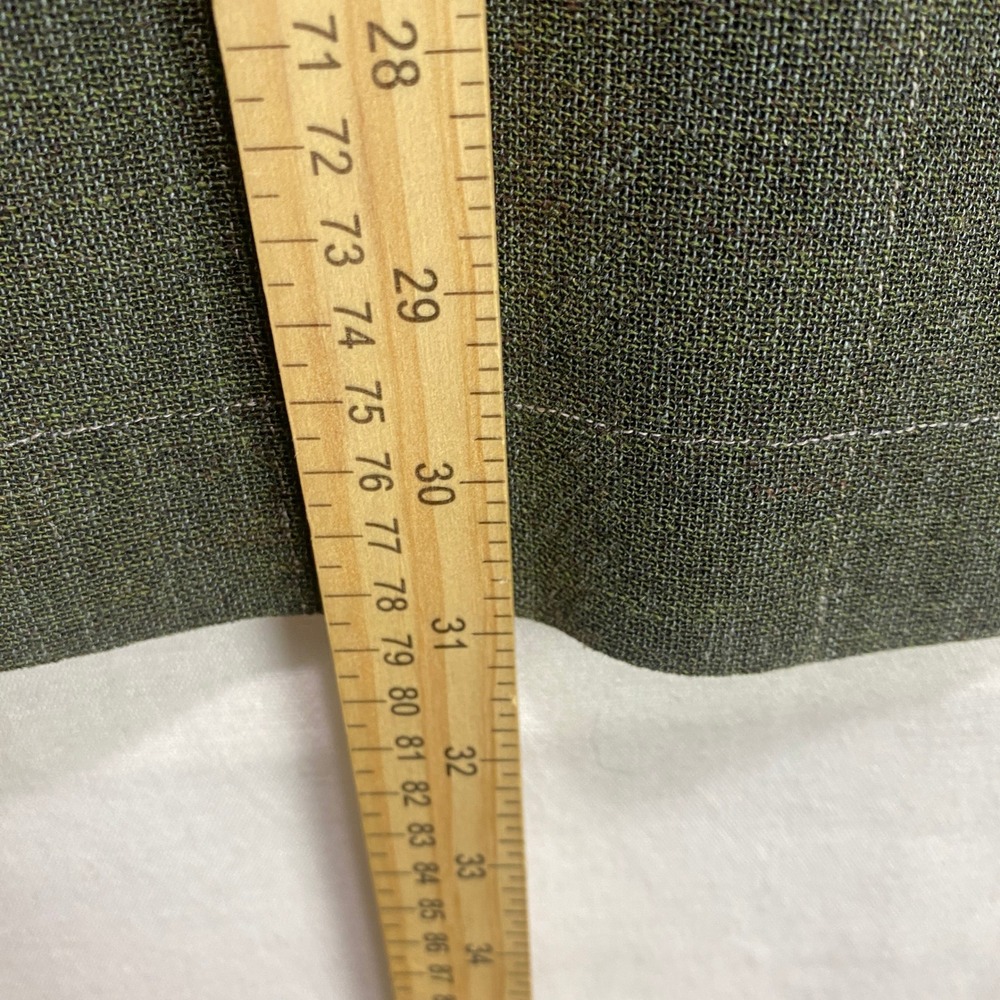 Hugo Boss Mars US Olive Green Windowpane Wool Linen Blazer Sport Coat 42S Mens - Picture 8 of 13